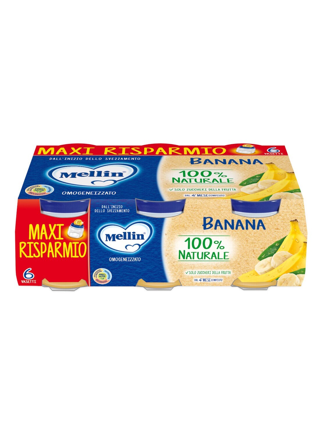Mellin Omogeneizzato di Frutta Banana 6x100g