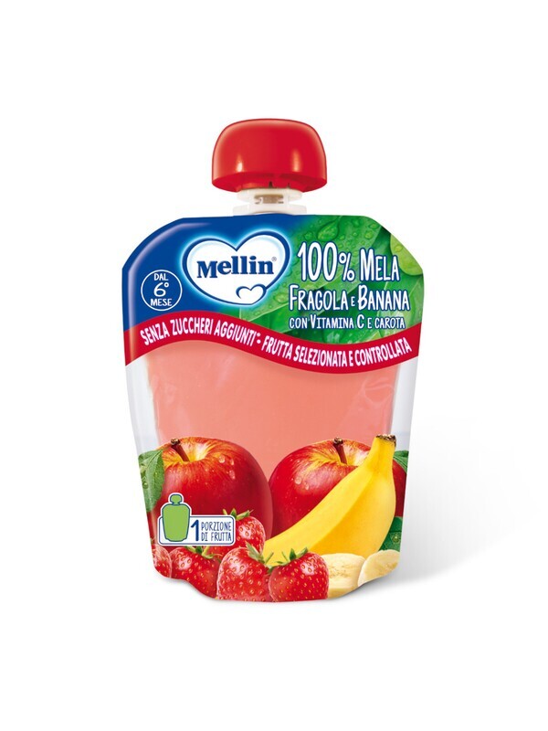 Mellin Pouches Mela Fragola Banana 90g