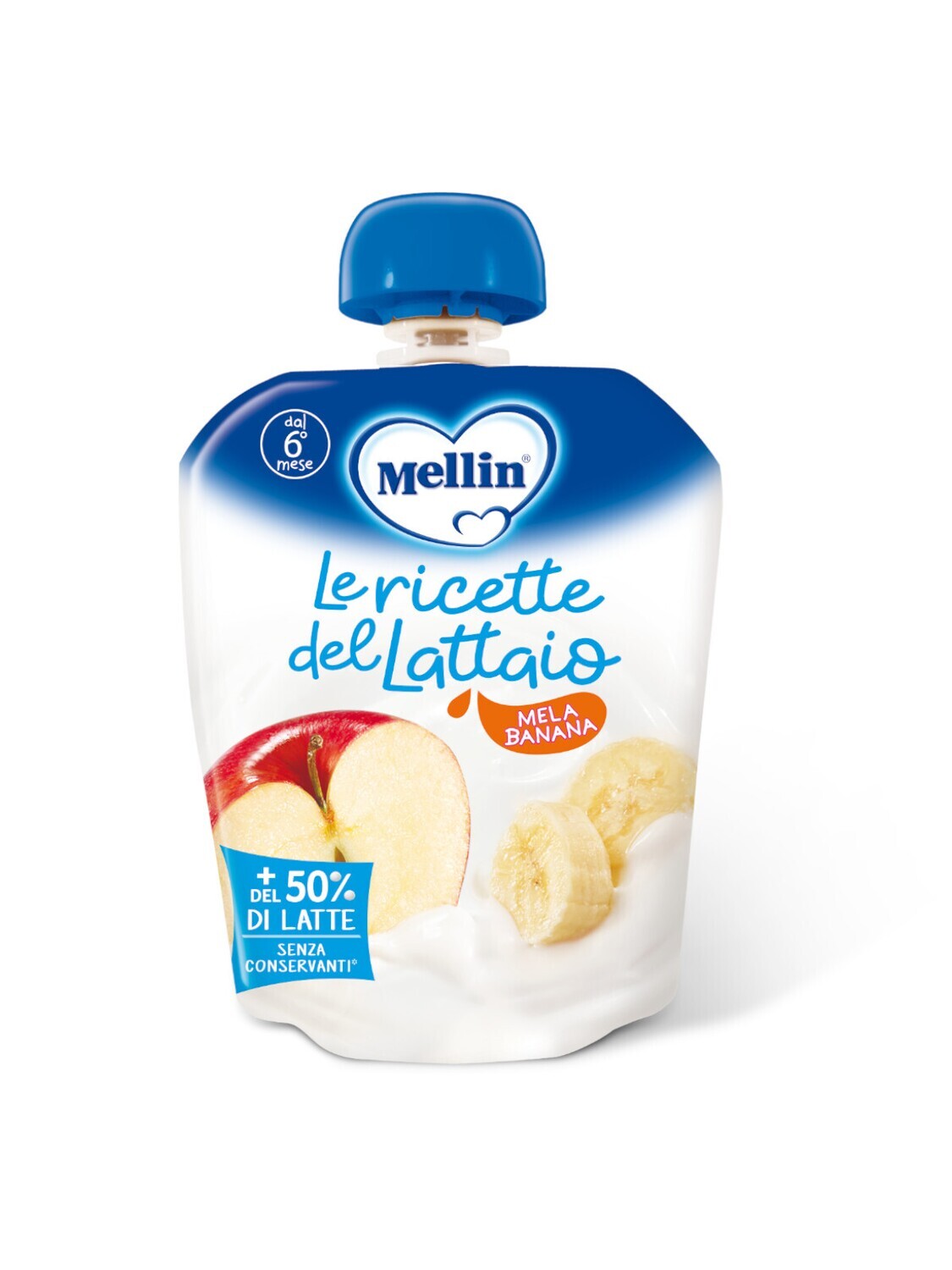 Mellin Pouches Latte con Mela Banana 85g