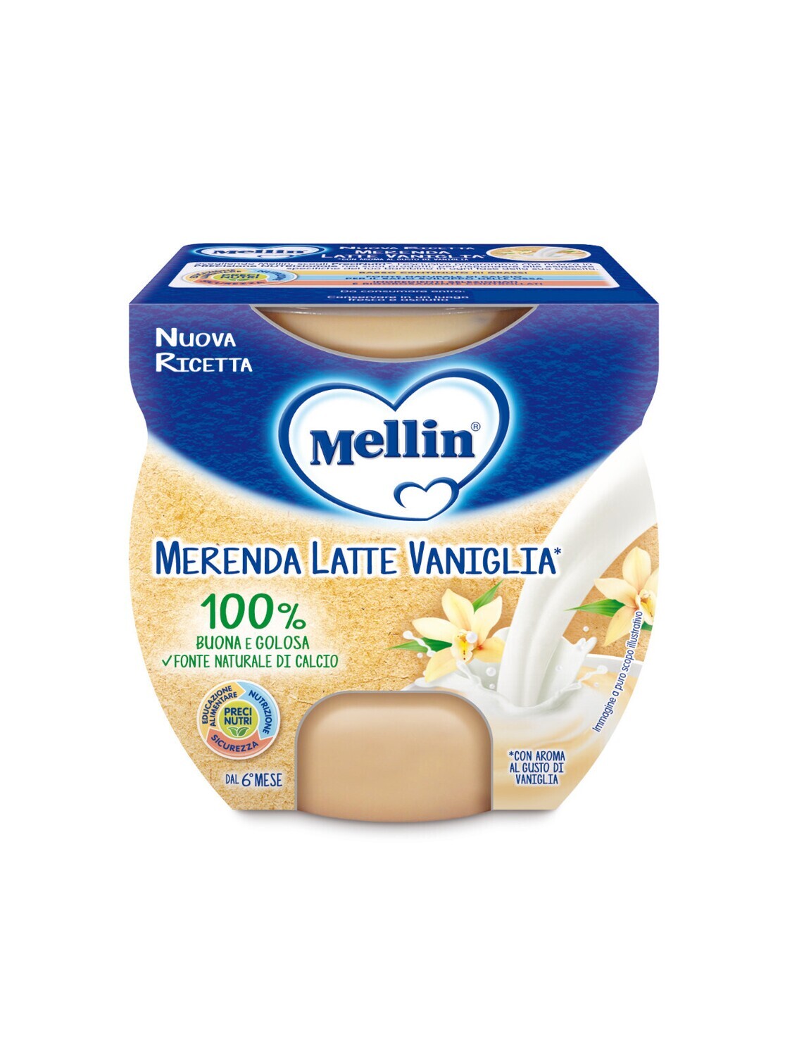 Mellin Merende Latte Vaniglia 2x100g