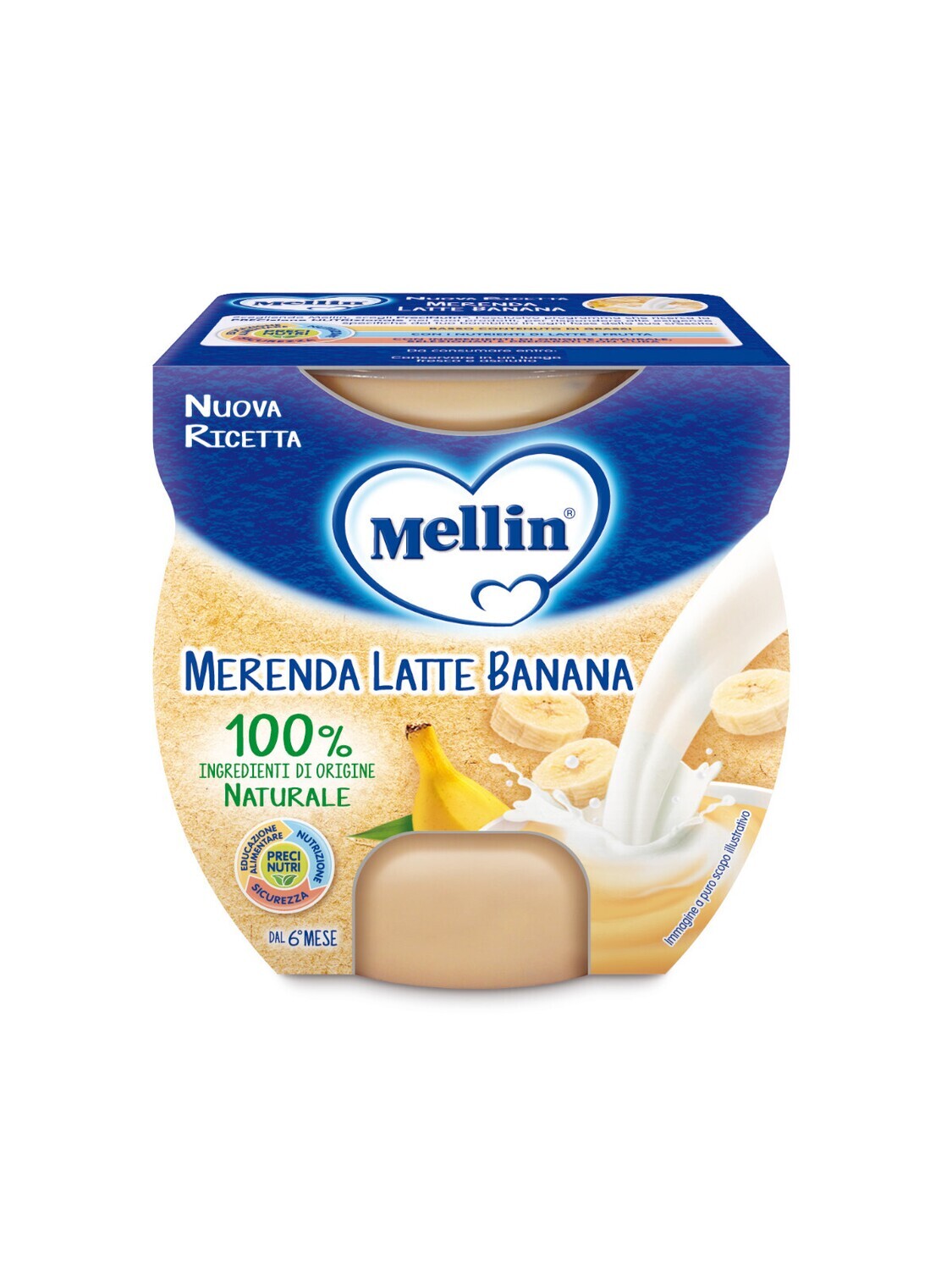 Mellin Merende Latte Banana 2x100g