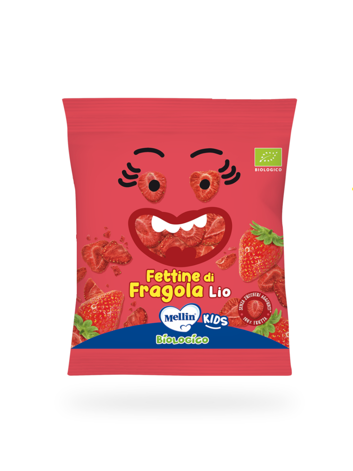 Mellin Snack Fettine di Fragola Liofilizzata 8g