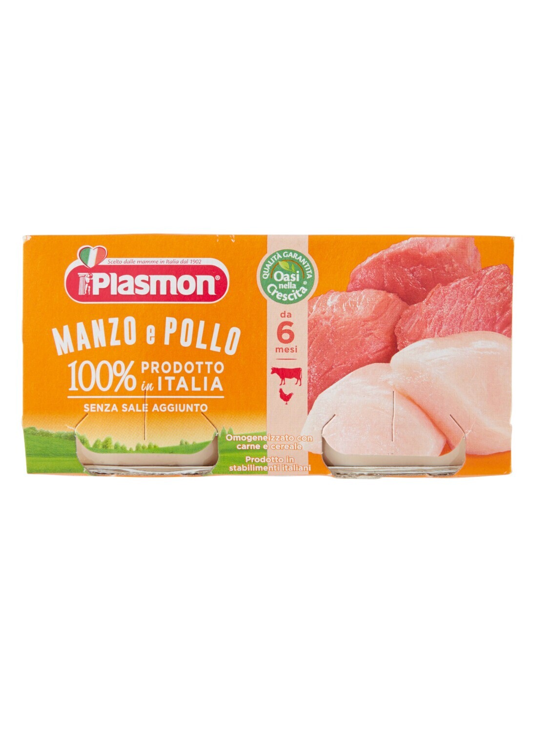 Plasmon Omogeneizzato di Carne Manzo Pollo 2x80g