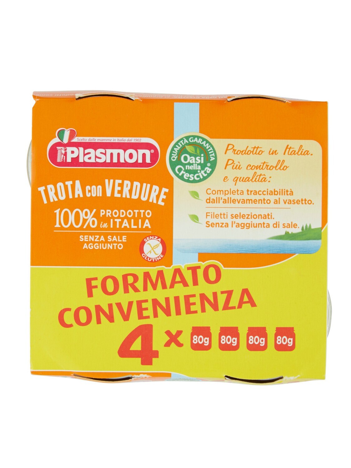 Plasmon Omogeneizzato di Pesce Trota con Verdure 4x80g