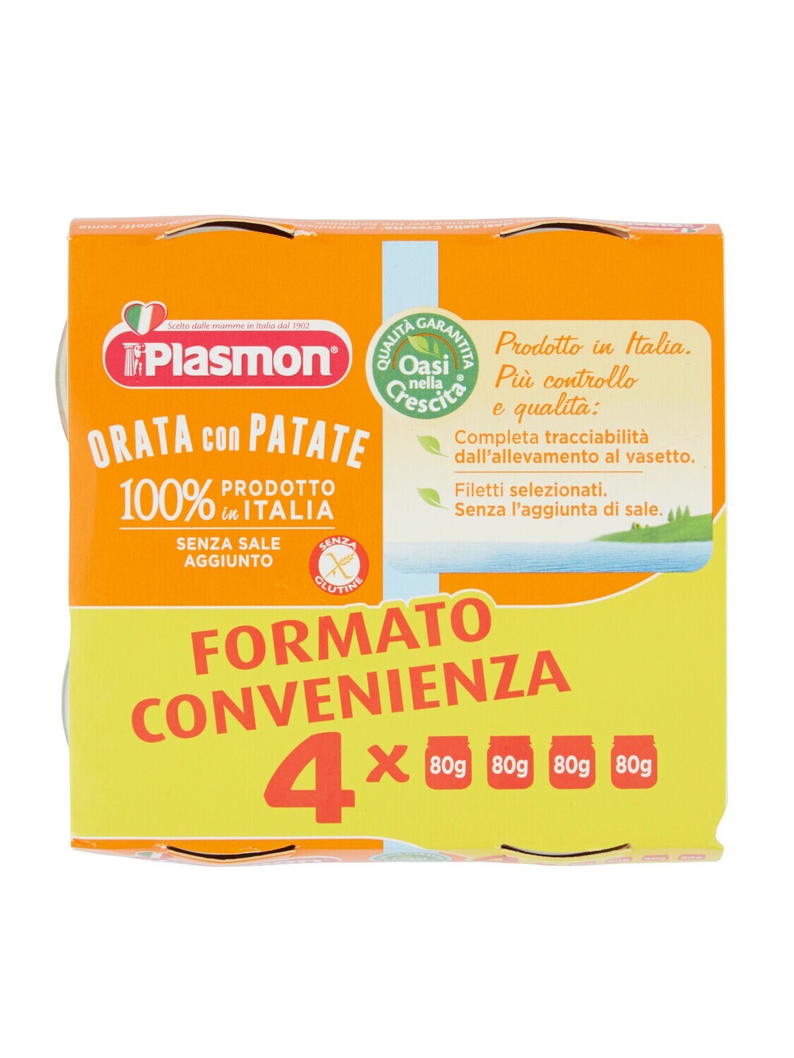 Plasmon Omogeneizzato di Pesce Orata con Patate 4x80g