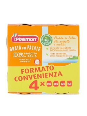 Plasmon Omogeneizzato di Pesce Orata con Patate 4x80g