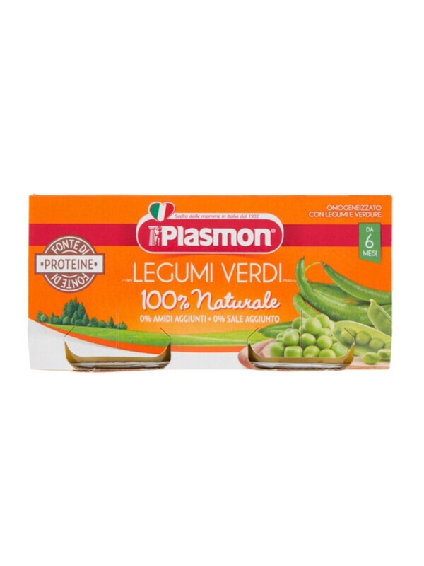 Plasmon Omogeneizzato di Verdure Legumi Verdi 2x80g
