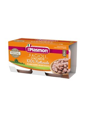Plasmon Omogeneizzato di Verdure Fagioli con Carote 2x80g