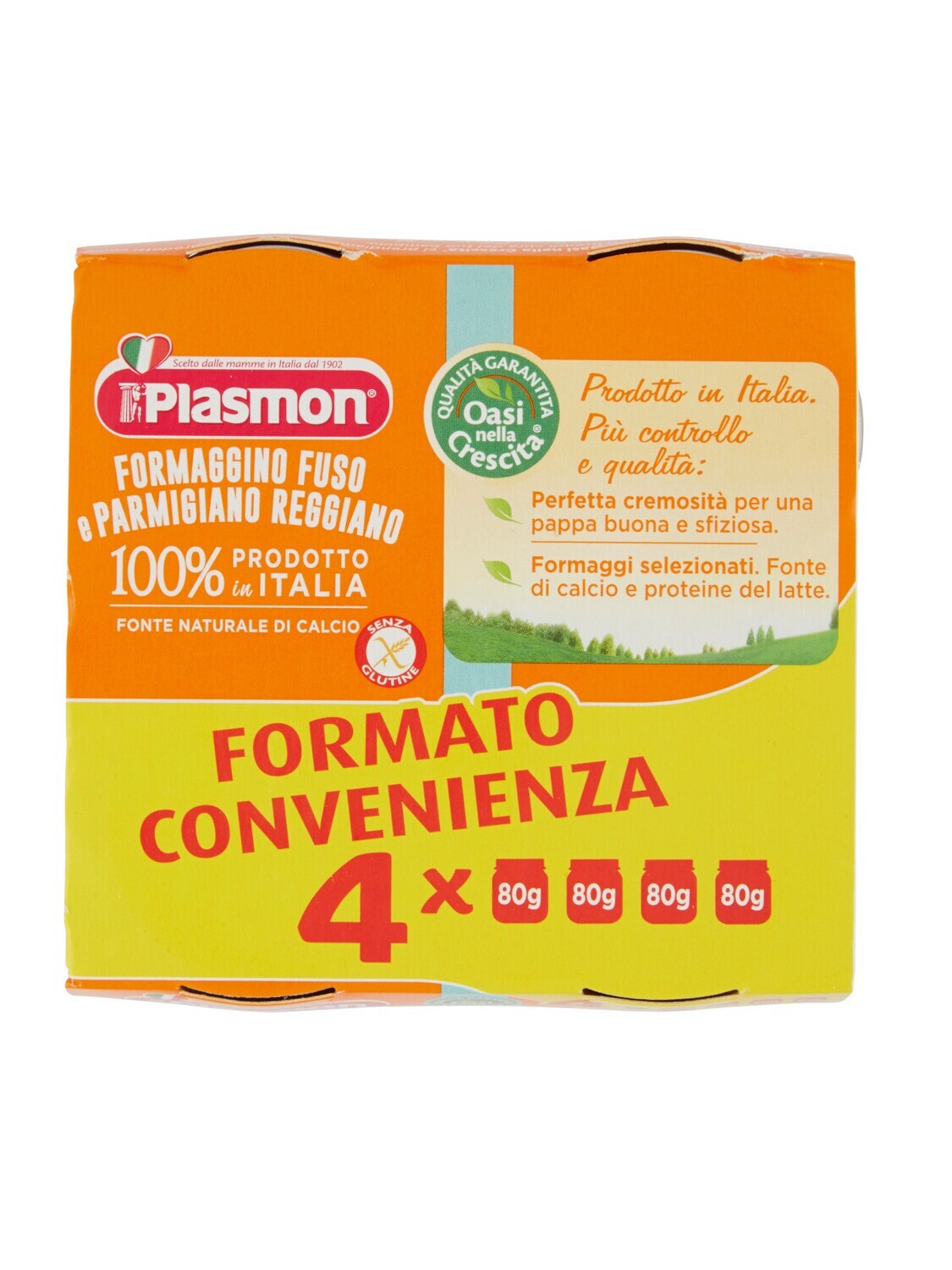 Plasmon Omogeneizzato di Formaggino Fuso Parmigiano 4x80g