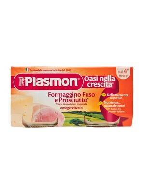 Plasmon Omogeneizzato di Formaggino Fuso Prosciutto 2x80g