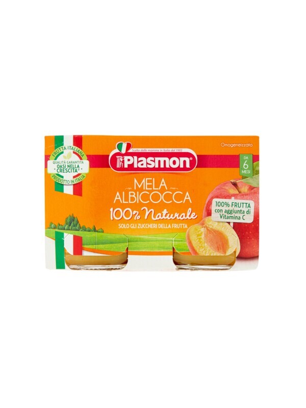 Plasmon Omogeneizzato di Frutta Albicocca e Mela 2X104g