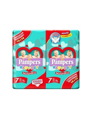 Pampers Mutandino Baby Dry XXL 17+ kg Doppio da 26Pz