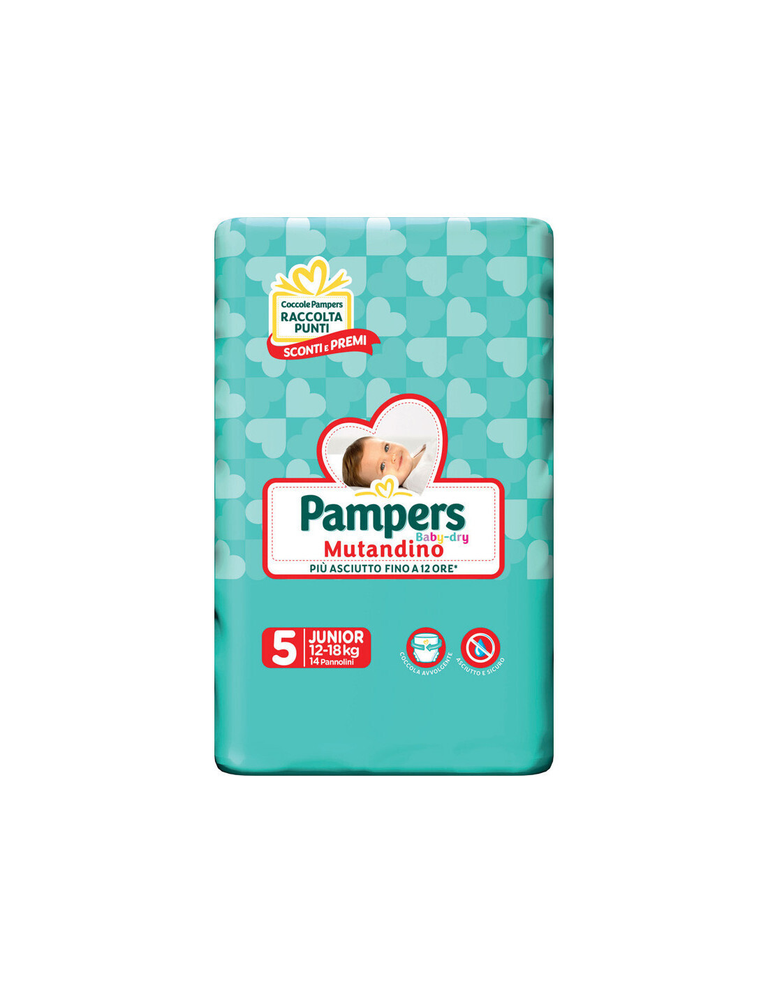 Pampers Mutandino Baby Dry Junior 5Tg 12-18 kg da 14Pz