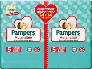 Pampers Mutandino Baby Dry Junior 12-18 kg Doppio da 28Pz