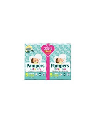 Pampers Pannolino Baby Dry Junior 11-25 kg Doppio da 32pz