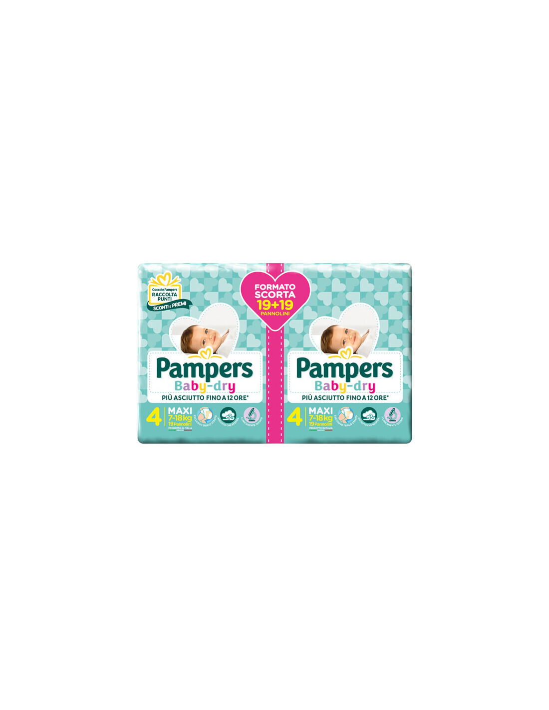 Pampers Pannolino Baby Dry Maxi 7-18 kg Doppio da 34pz