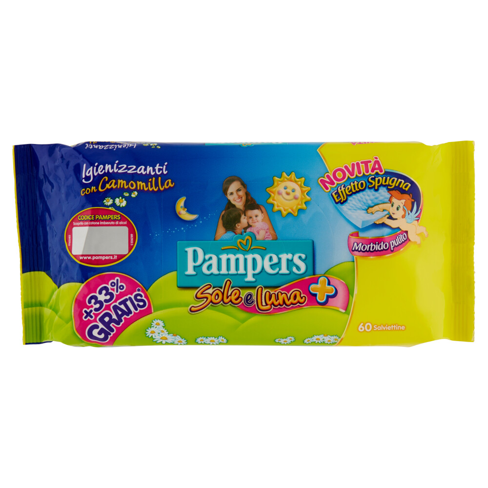 Pampers Salviettine Sole e Luna 60Pz
