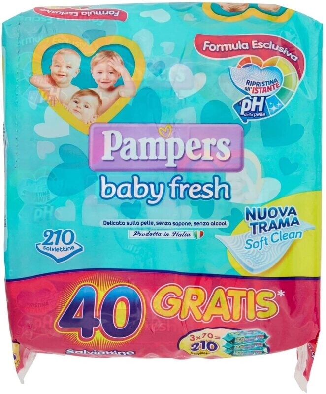 Pampers Salviettine Baby Fresh 3x70Pz