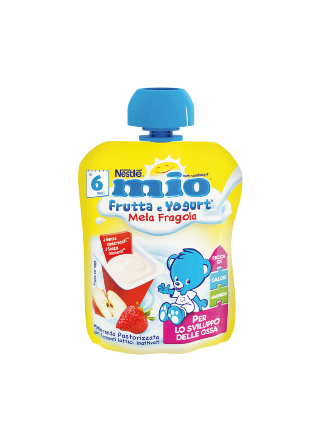 Nestle Pouch Mio Frutta e Yogurt Mela e Fragola 90g