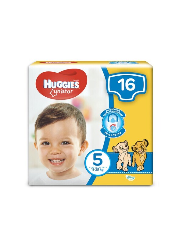 Huggies Pannolino Unistar 5Tg 11-25kg da 16pz