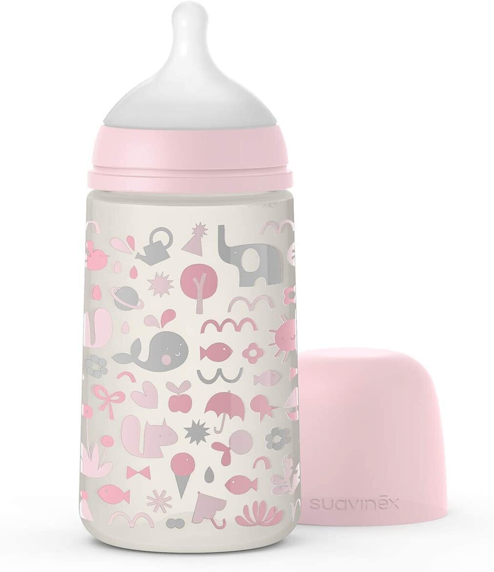 Suavinex Biberon Memories Tettarella Simmetrica SX Pro Flusso Medio Rosa 270ml