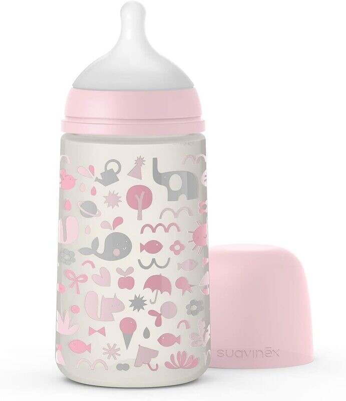 Suavinex Biberon Memories Tettarella Simmetrica SX Pro Flusso Medio Rosa 270ml