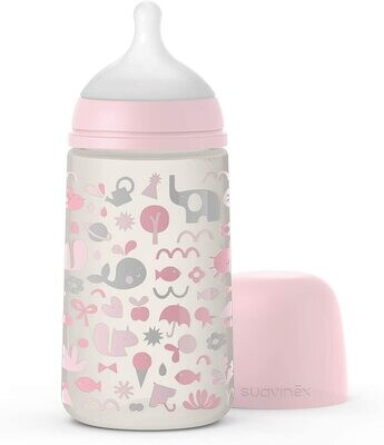 Suavinex Biberon Memories Tettarella Simmetrica SX Pro Flusso Medio Rosa 270ml