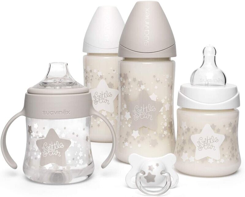 Suavinex Set 4 Biberon Little Star Neutro + 1 Succhietto