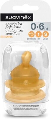 Suavinex Tettarella Anatomica Caucciu Tg 1S 0-6M 2pz
