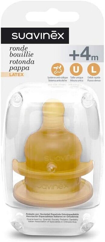Suavinex Tettarella Rotonda Flusso Pappa Caucciu +4M 2pz