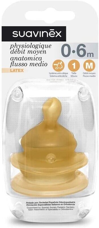 Suavinex Tettarella Anatomica Caucciu Tg 1M 0-6M 2pz