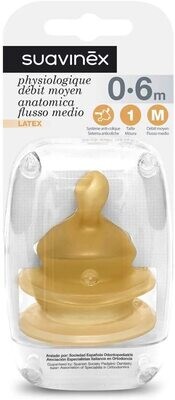 Suavinex Tettarella Anatomica Caucciu Tg 1M 0-6M 2pz