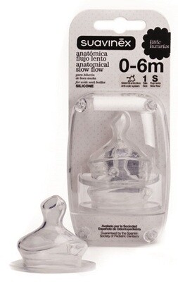 Suavinex Tettarella Anatomica Silicone Tg 1S 0-6M 2pz