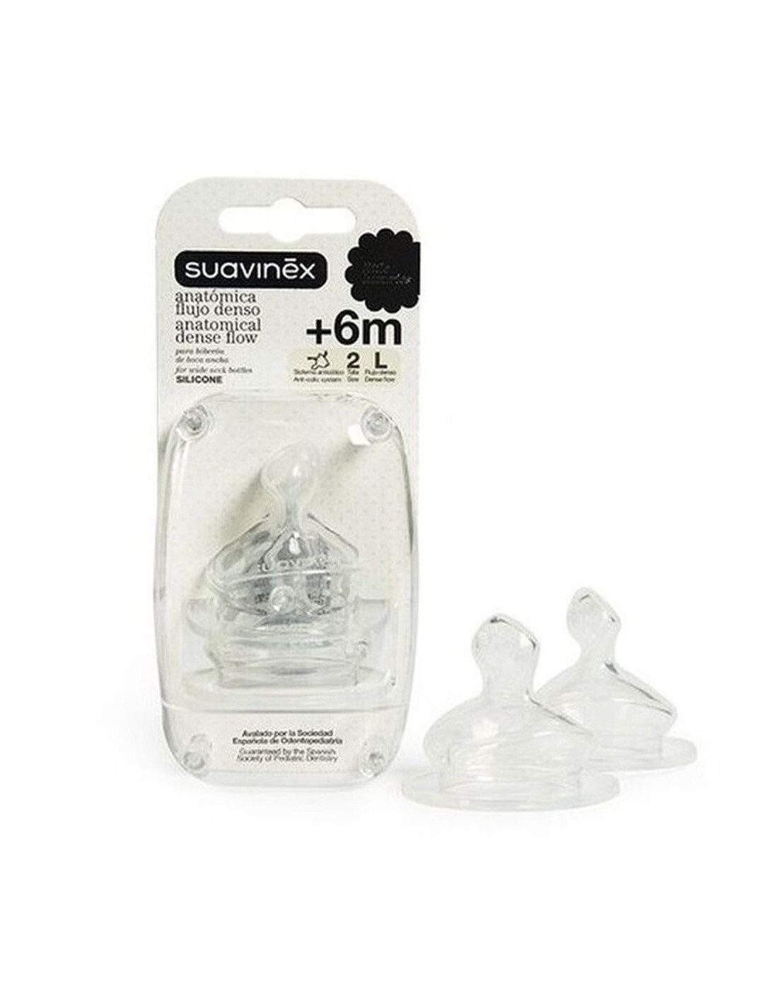 Suavinex Tettarella Anatomica  Silicone Tg 2L +6M 2pz