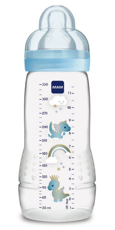 Mam Easy Active Biberon Anti Coliche 4+m Azzurro 330ml 1pz