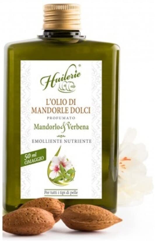 Huilerie L&#39;Olio di Mandorle Dolci Profumato Mandorlo &amp; Verbena 300ml