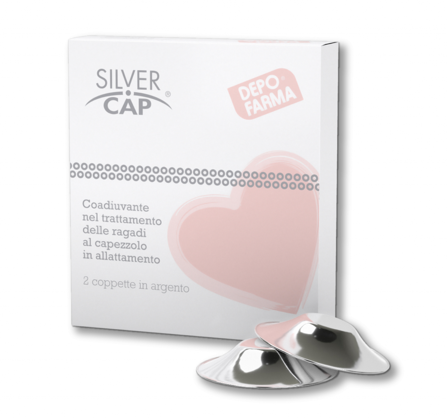 Depofarma Silver Cap Coppette in Argento 2pz