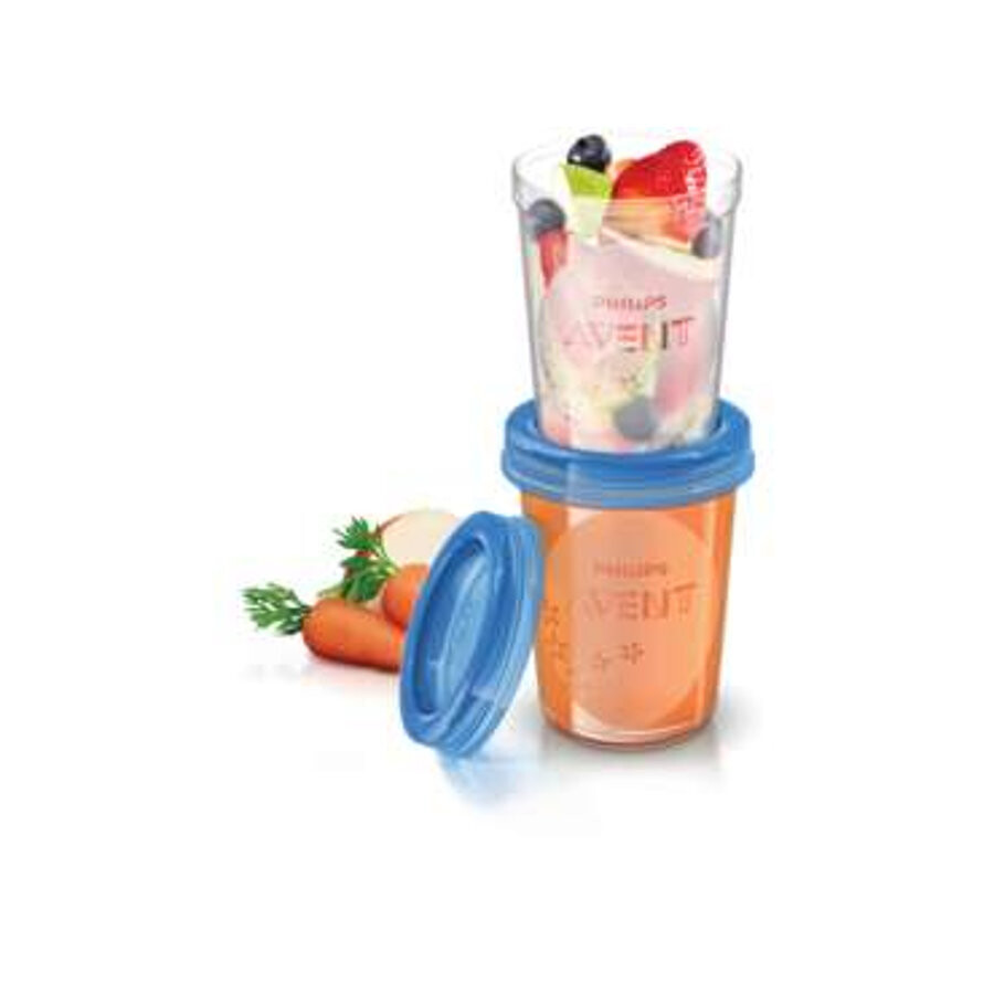 Avent Vasetti Via con Coperchi 240ml 5pz
