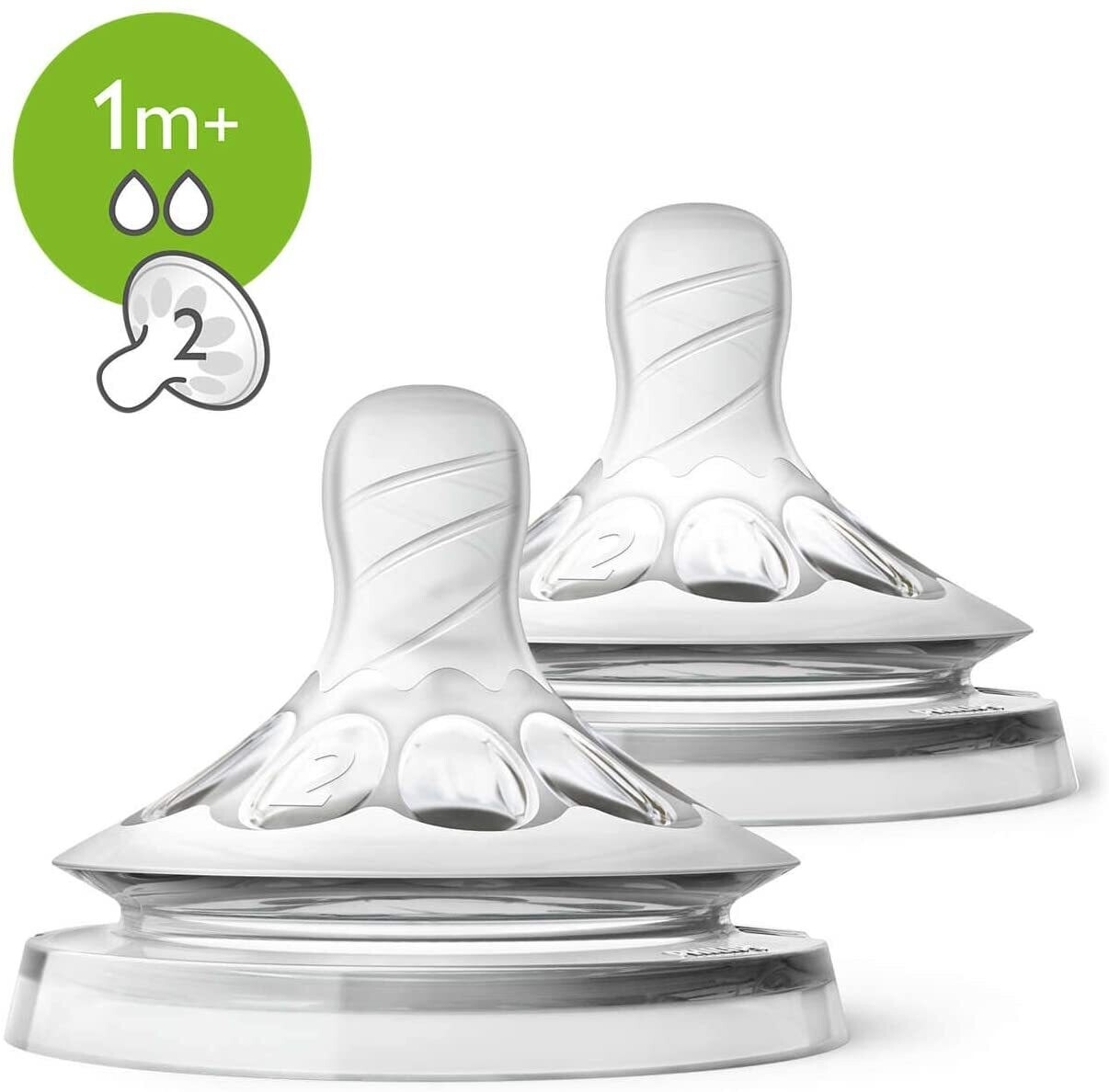 Avent Tettarelle Natural 2 mis Flusso Lento 2pz