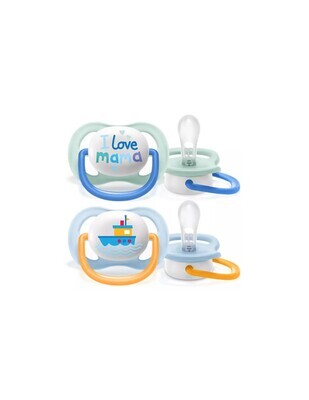 Avent Succhietti Ultra Air Happy 0-6 Mesi Maschio Mama 2pz