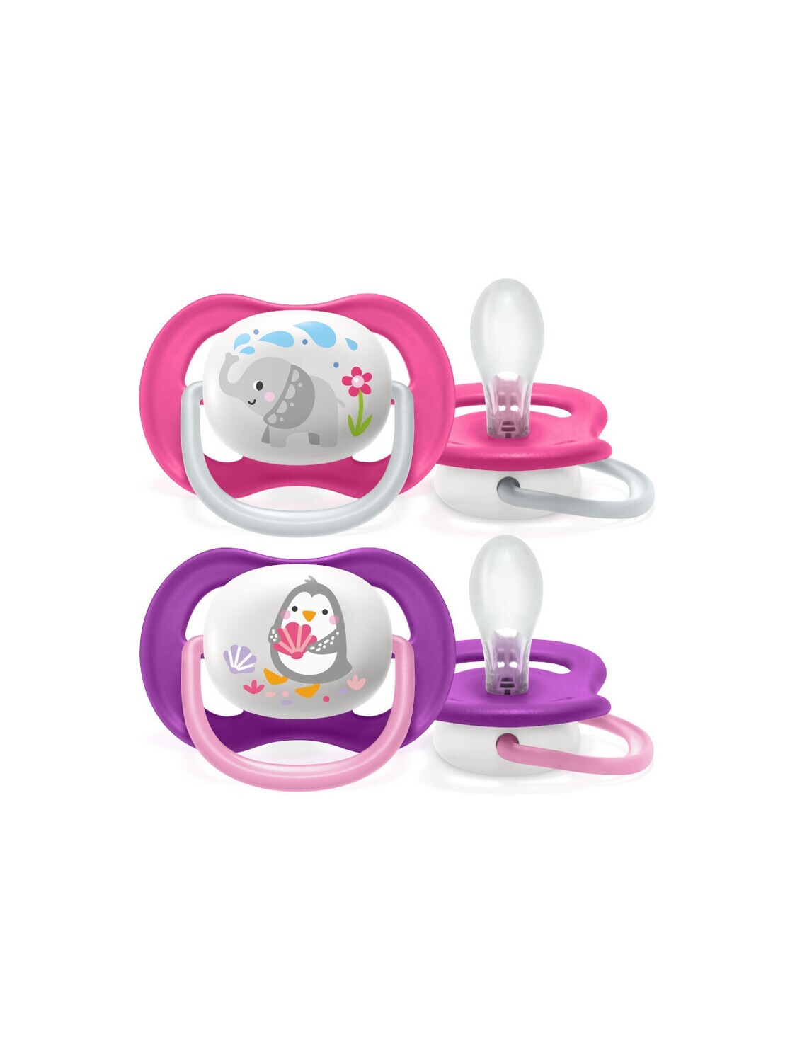 Avent Succhietti Ultra Air 6-18 Mesi Femmina Animaletti 2pz
