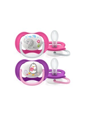 Avent Succhietti Ultra Air 6-18 Mesi Femmina Animaletti 2pz