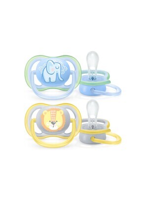 Avent Succhietti Ultra Air 0-6 Mesi Maschio Animaletti Savana 2pz