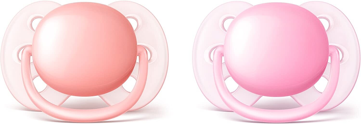 Avent Succhietti Ultra Air 6-18 Mesi Femmina Rosa 2pz