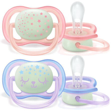 Avent Succhietti Ultra Air Night 0-6 Mesi  Femmina 2pz