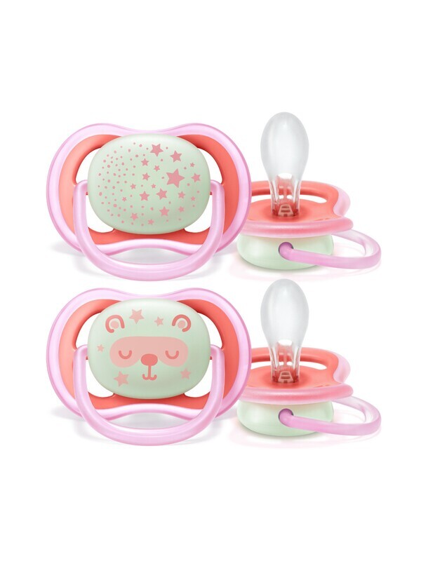 Avent Succhietti Ultra Air Night 6-18 Mesi Femmina 2pz