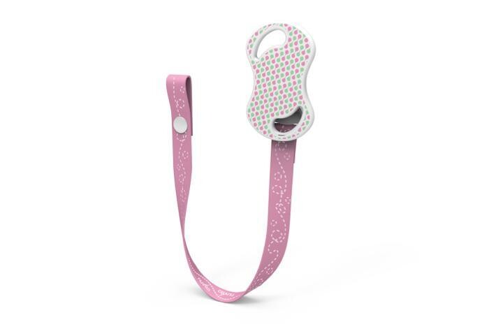 Nuvita Nastrino Portasucchietto con Bottone di Chiusura Rosa