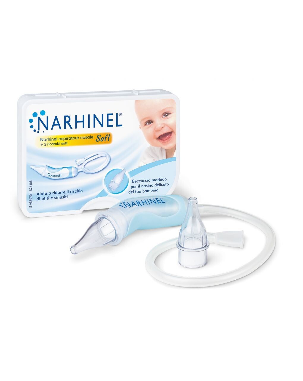 Narhinel Aspiratore Nasale + 2 Ricambi SOFT