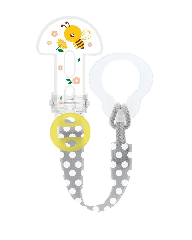 Mam Clip it! &amp; Cover Catena con 
Proteggisucchietto Tessuto Grigio