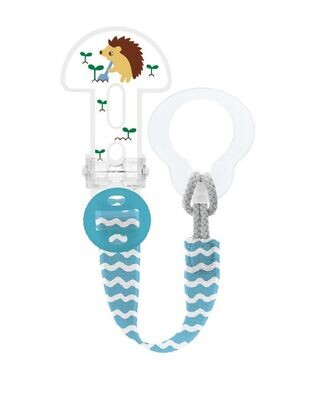 Mam Clip it! &amp; Cover Catena con 
Proteggisucchietto Tessuto Azzurro